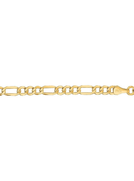 3.5mm 14k Yellow Gold Lite Figaro Chain