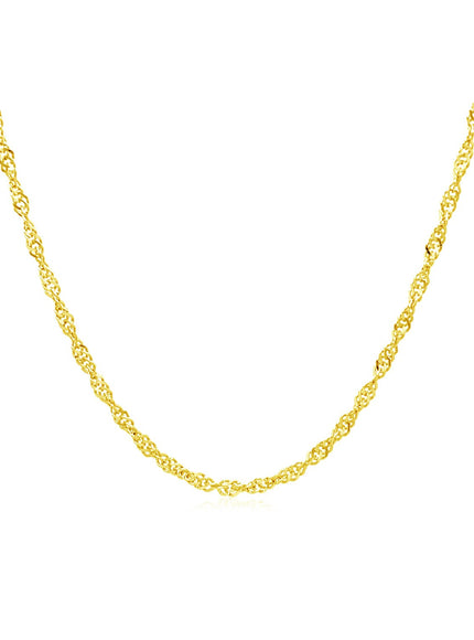 10k Yellow Gold Singapore Chain 1.5mm