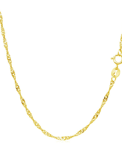 10k Yellow Gold Singapore Chain 1.5mm