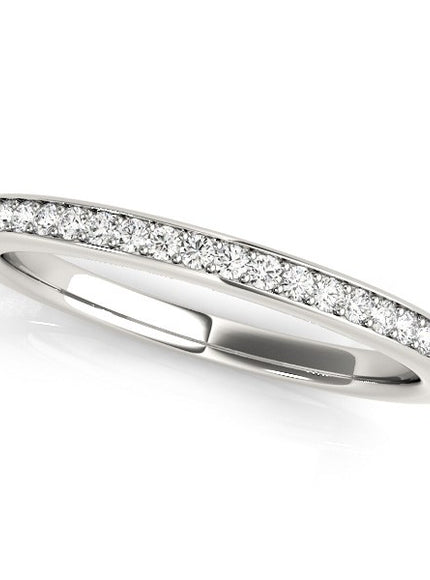 14k White Gold Simple Diamond Wedding Ring (1/4 cttw)