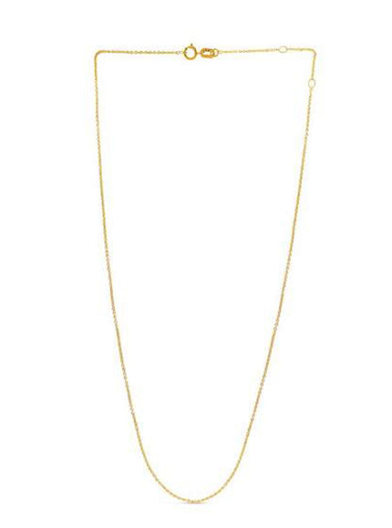 Adjustable Cable Chain in 14k Yellow Gold (1.0mm)