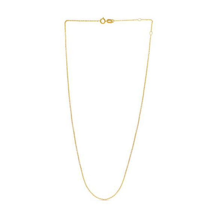 Adjustable Cable Chain in 14k Yellow Gold (1.0mm)