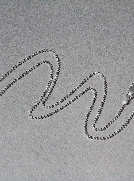 14k White Gold Diamond-Cut Bead Chain 1.2mm