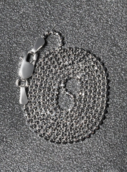 14k White Gold Diamond-Cut Bead Chain 1.2mm