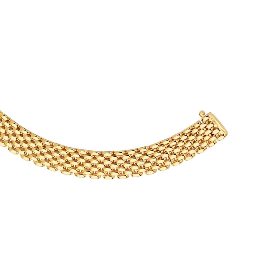 14k Yellow Gold Flexible Panther 9.0mm Line Bracelet