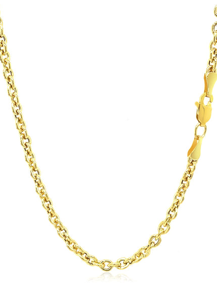 3.0mm 14k Yellow Gold Forsantina Lite Cable Link Chain