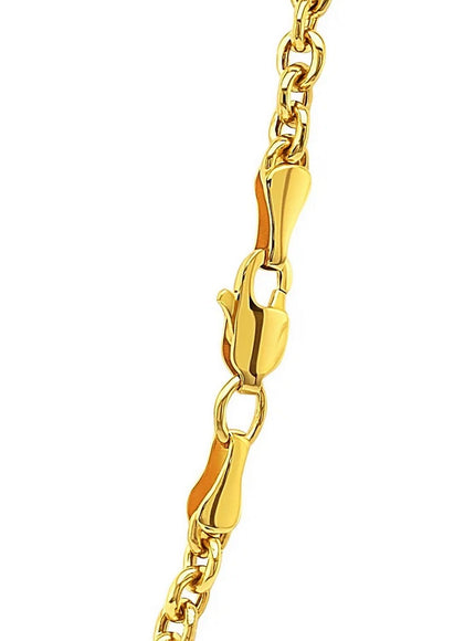 3.0mm 14k Yellow Gold Forsantina Lite Cable Link Chain