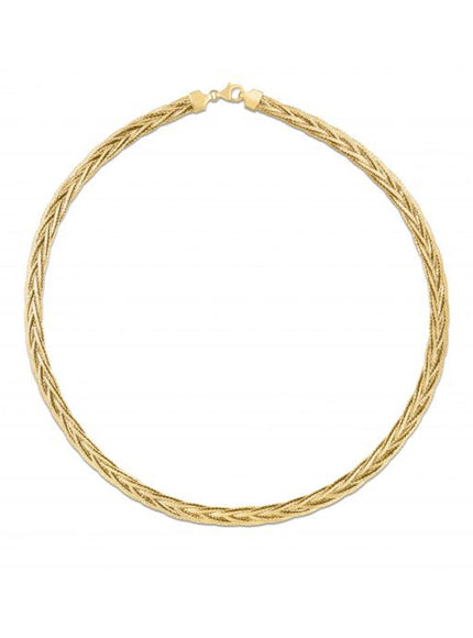 14k Yellow Gold Rapunzel Woven Necklace
