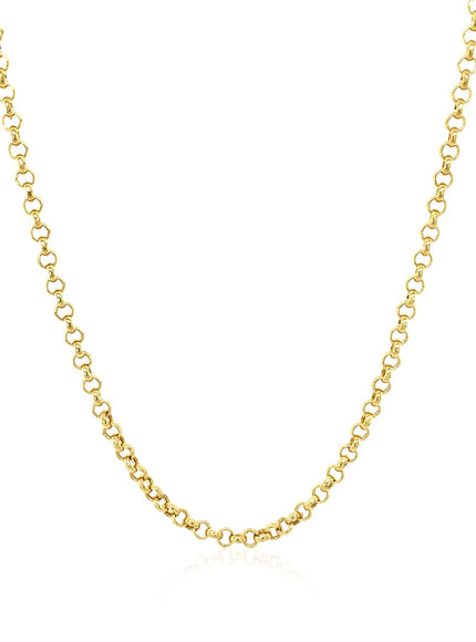 2.3mm 14k Yellow Gold Rolo Chain