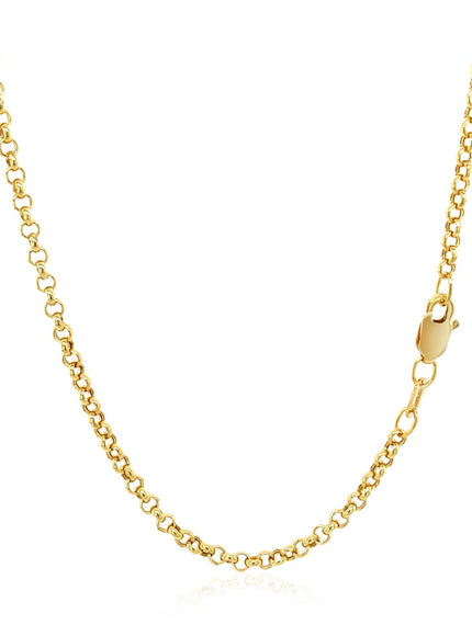 2.3mm 14k Yellow Gold Rolo Chain