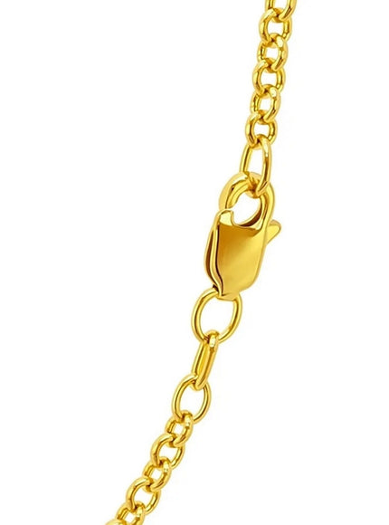 2.3mm 14k Yellow Gold Rolo Chain