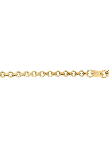 2.3mm 14k Yellow Gold Rolo Chain