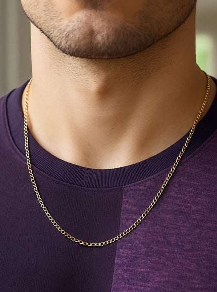 2.3mm 14k Yellow Gold Rolo Chain