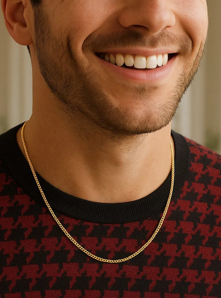 14k Yellow Gold Gourmette Chain 1.5mm