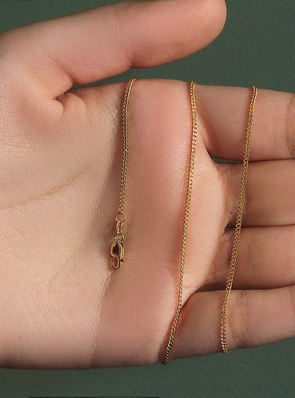 14k Yellow Gold Gourmette Chain 1.5mm