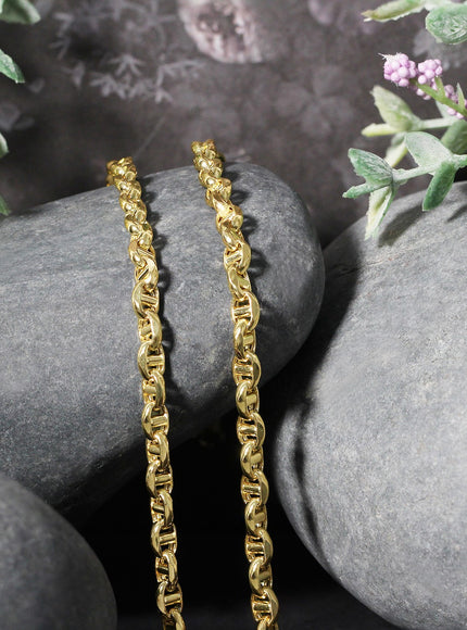 4.5mm 14k Yellow Gold Anchor Chain