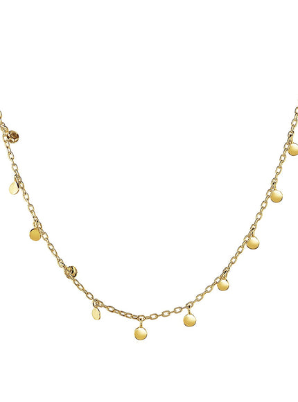Choker Necklace with Hammered Beads in 14k Yellow Gold