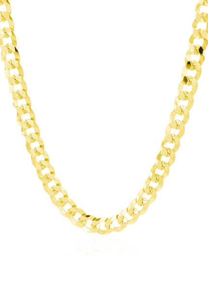 5.7mm 14k Yellow Gold Solid Curb Chain