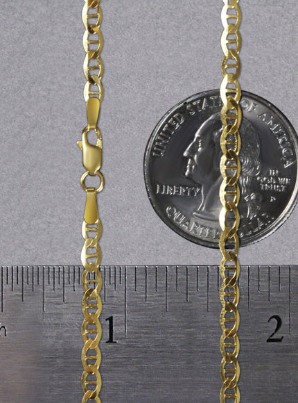 3.2mm 14k Yellow Gold Mariner Link Chain