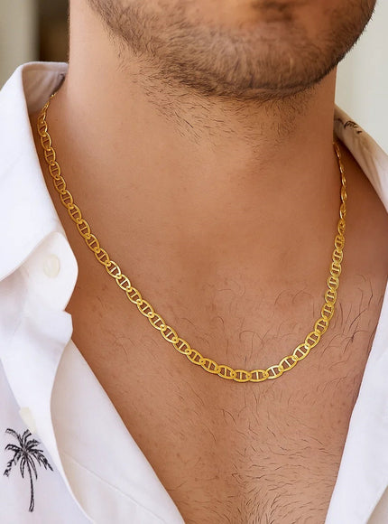 3.2mm 14k Yellow Gold Mariner Link Chain