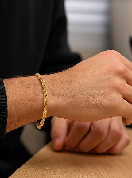 10k Yellow Gold Lite Rope Bracelet (5.00 mm)