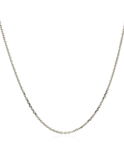 10k White Gold Adjustable Cable Chain 0.9mm
