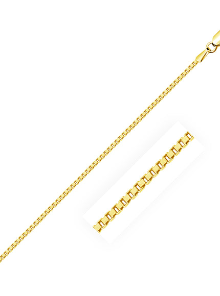 14k Yellow Gold Classic Box Chain 1.1mm