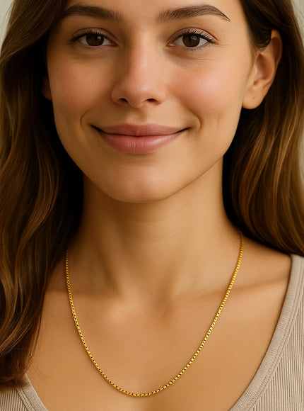 14k Yellow Gold Classic Box Chain 1.1mm