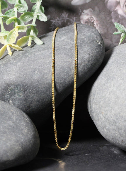 14k Yellow Gold Classic Box Chain 1.1mm