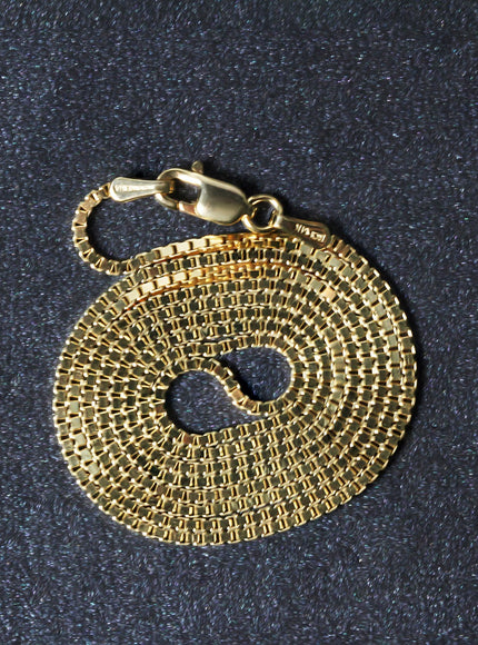 14k Yellow Gold Classic Box Chain 1.1mm