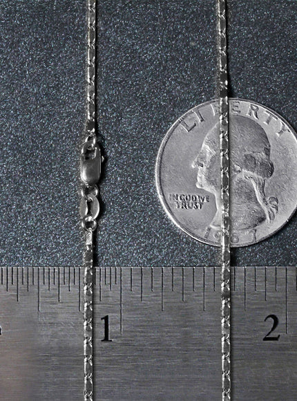 14k White Gold Lumina Pendant Chain 1.0mm