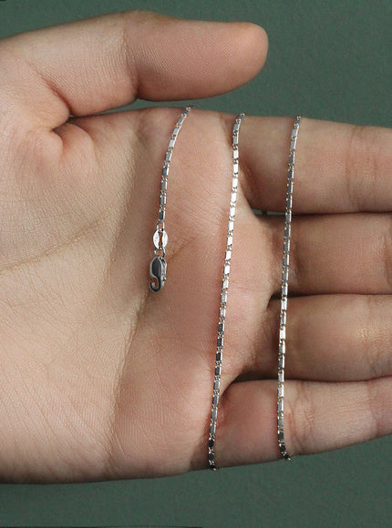 14k White Gold Lumina Pendant Chain 1.0mm