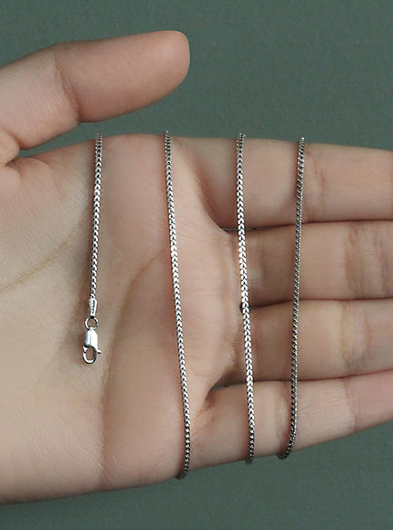 14k White Gold Franco Chain 1.2mm