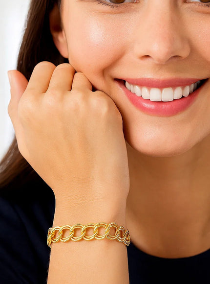 8.0 mm 14k Yellow Gold Lite Charm Bracelet