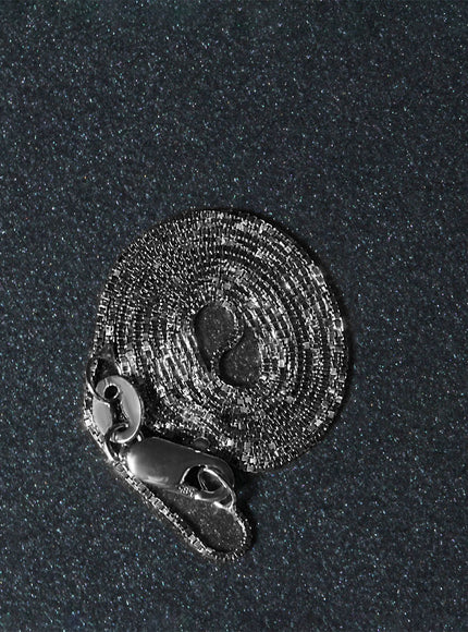 14k White Gold Classic Box Chain 0.6mm