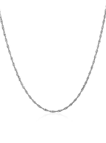 14k White Gold Singapore Chain 1.0mm