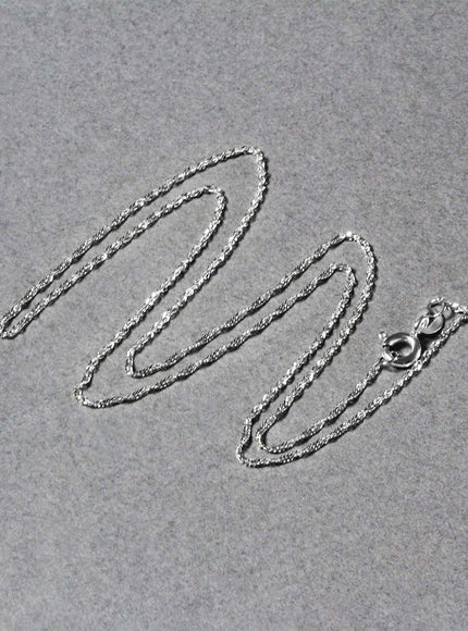 14k White Gold Singapore Chain 1.0mm