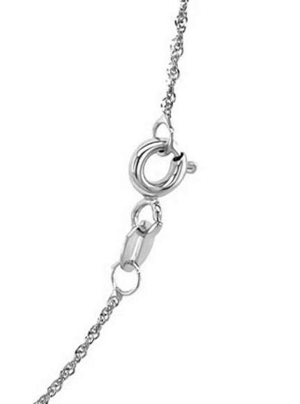 14k White Gold Singapore Chain 1.0mm