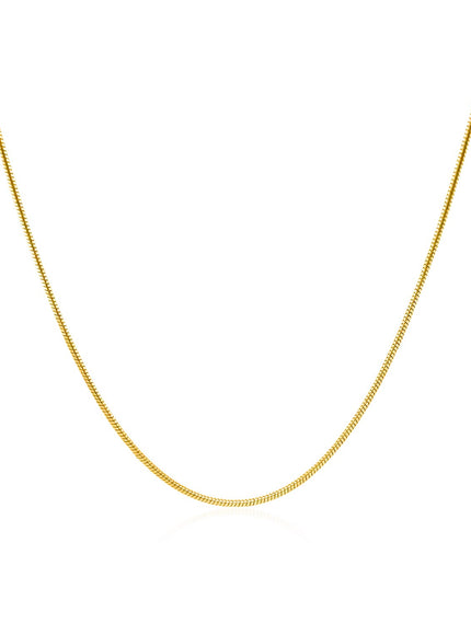 14k Yellow Gold Round Snake Chain 0.9mm