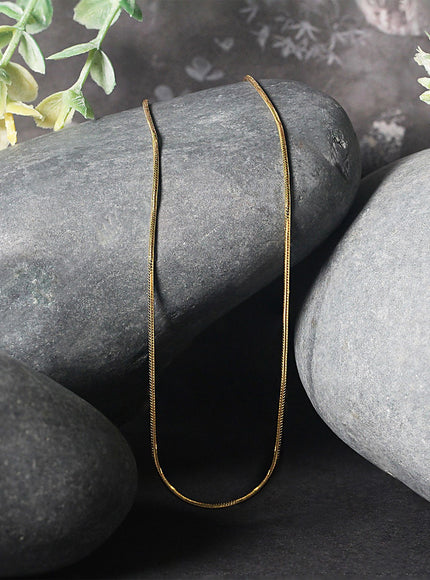 14k Yellow Gold Round Snake Chain 0.9mm