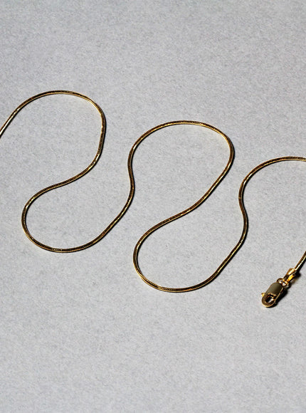 14k Yellow Gold Round Snake Chain 0.9mm