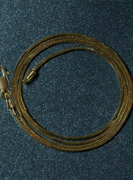 14k Yellow Gold Round Snake Chain 0.9mm