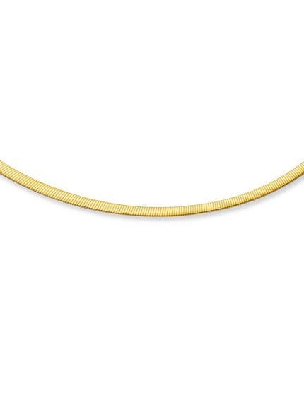 4.0mm 14k Two Tone Gold Reversible Omega Necklace