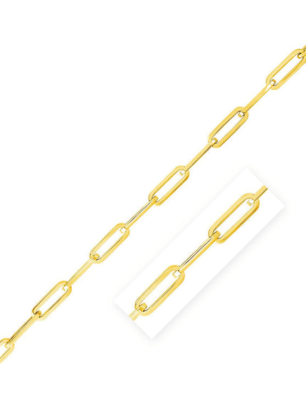 14K Yellow Gold Wide Paperclip Chain (6.1mm)