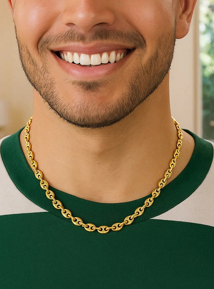 4.7mm 14k Yellow Gold Puffed Mariner Link Chain