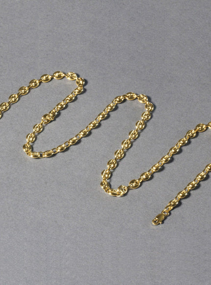 4.7mm 14k Yellow Gold Puffed Mariner Link Chain