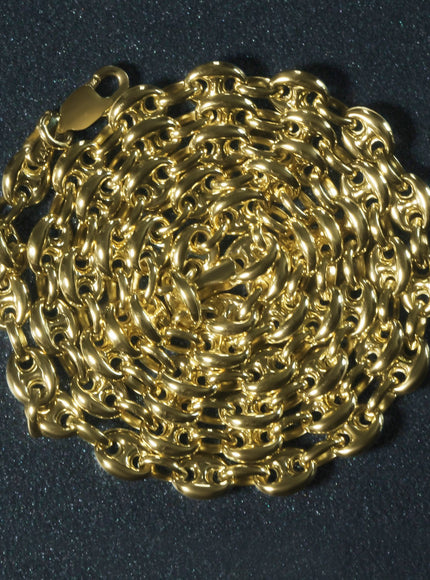 4.7mm 14k Yellow Gold Puffed Mariner Link Chain