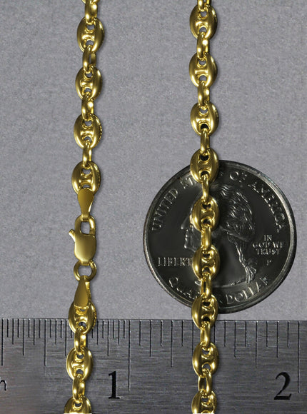 4.7mm 14k Yellow Gold Puffed Mariner Link Chain
