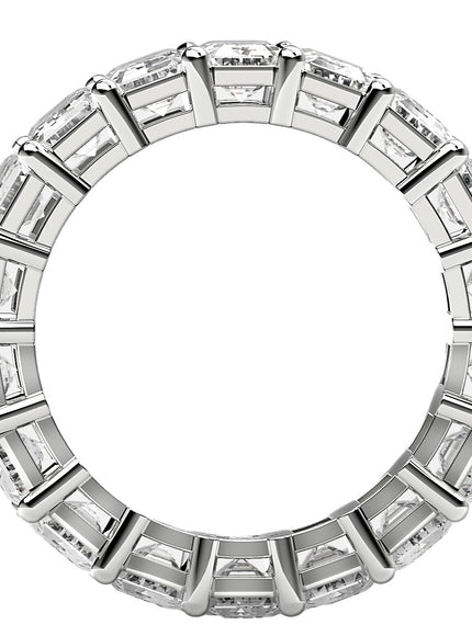 Emerald Cut Lab Grown Diamond Eternity Ring in 14k White Gold (8 cttw FG/VS2)