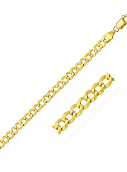 5.7mm 10k Yellow Gold Curb Bracelet